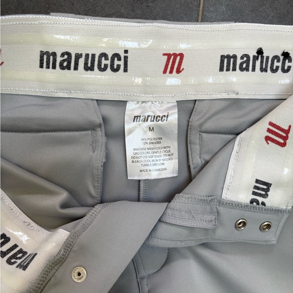 Men's Marucci Gray and White Baseball Pants - Picture 2 of 6